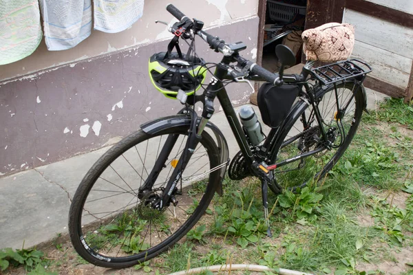 Bicicleta Con Equipo Seguridad Protección — Foto de Stock