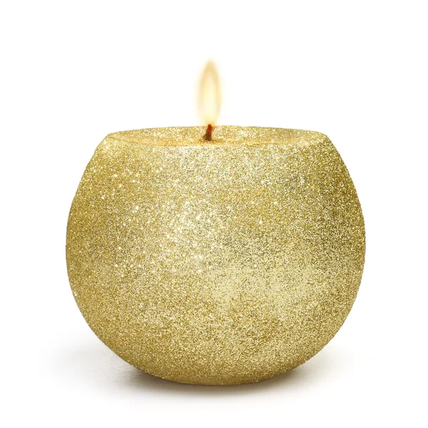 Espheric golden candle — Stock Photo, Image