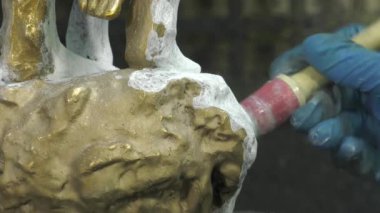 Titanyum beyaz Patine bronz üzerinde döşeme