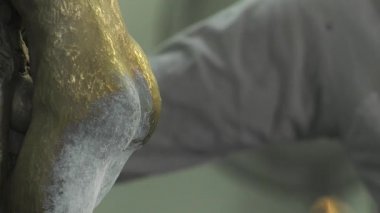 Titanyum beyaz Patine bronz üzerinde döşeme