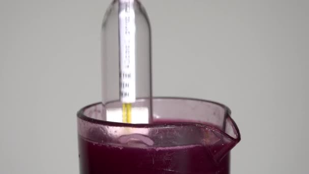 Medição do álcool utilizando um ebulliómetro — Vídeo de Stock