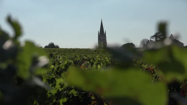 Bell tower of Saint Emilion — Stock Video