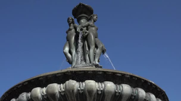 La Fontana delle Tre Grazie a Bordeaux — Video Stock