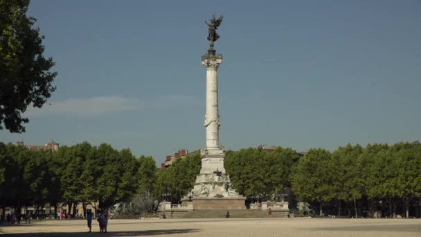 Monumento dei Girondini a Bordeaux — Video Stock