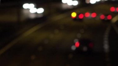 Bordeaux çevre yolu üzerinde gece trafik