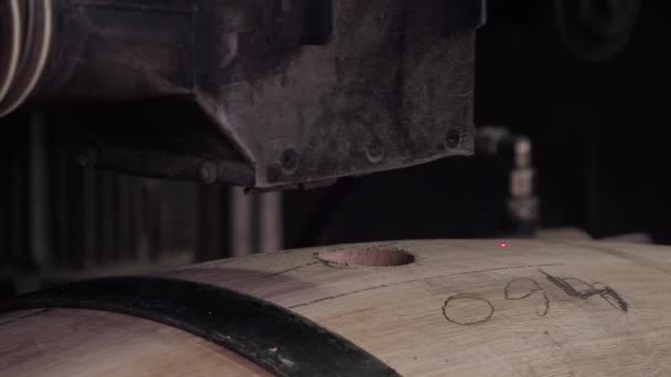 Şarap fıçıları imalat — Stok video