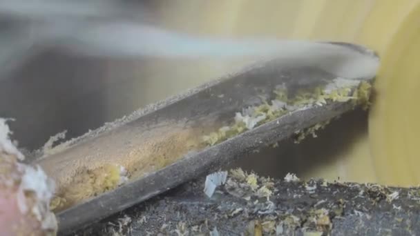 나무에서 나무 터너 절단 모양 — 비디오