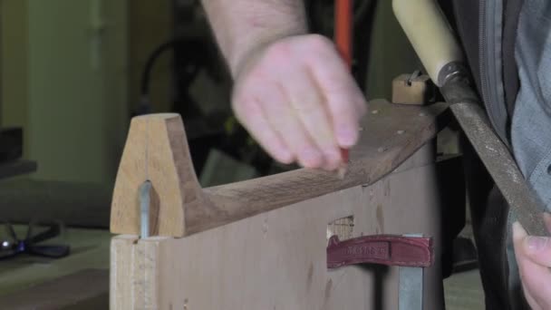 Maitres guitares luthiers au travail — Video