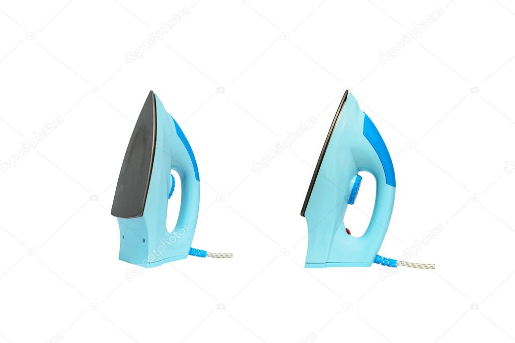 blue irons shot on a white background