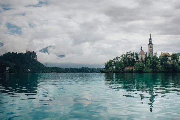 Island on the lake Bled — Stock Photo, Image