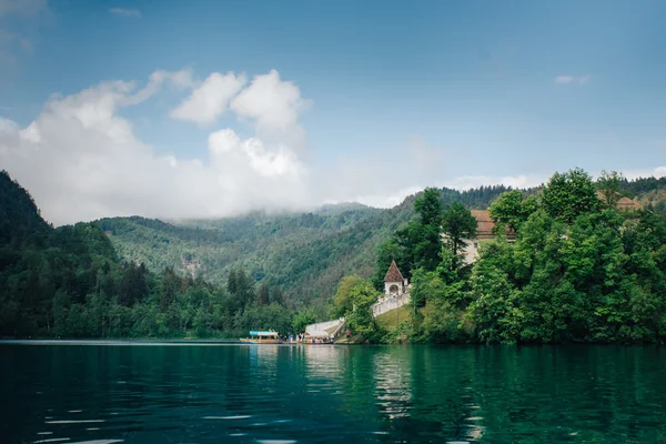 Island on the lake Bled — Stock Photo, Image