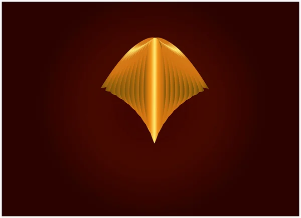 Symbool gouden vleugels — Stockvector