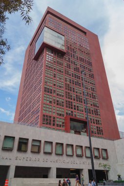 Mexico, Mexico City, 26 Ağustos 2012, şehrin yüksek mahkeme binasının manzarası.
