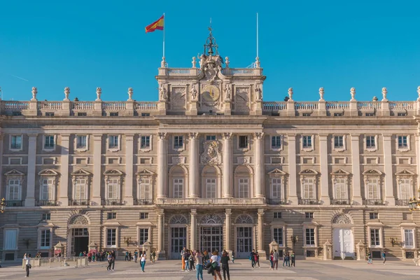 Madrid Spanyolország 2019 Március Kilátás Palacio Cibeles Felé Calle Alcalából — Stock Fotó