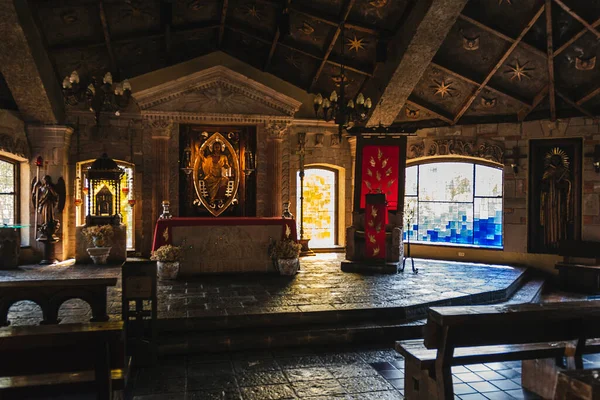 Mexico Valle Bravo March 2021 View Main High Chapel Casa — Stock Photo, Image