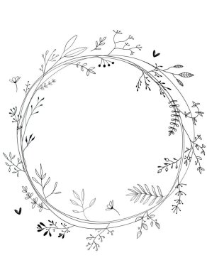 Bitki ve çiçeklerin çelengi