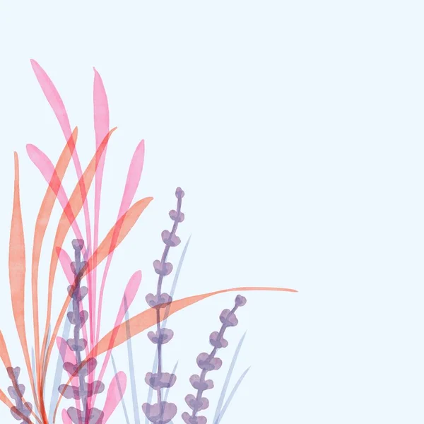 Акварель Абстрактные Растения Цветы Фон Органические Обои — стоковое фото