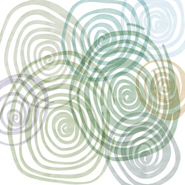 Duvar kağıdı veya arkaplan için suluboya el çizimi daireler ve spiraller