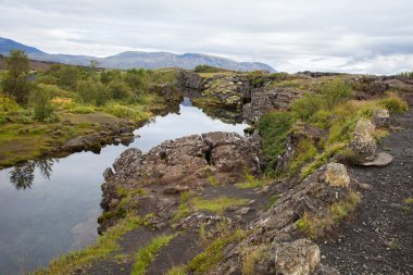 Pingvellir, İzlanda, lav crack