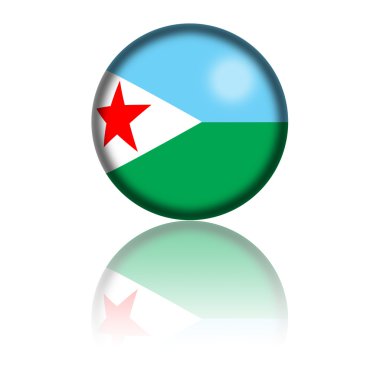 Cibuti bayrağı küre 3d render