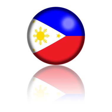 Filipinler bayrağı küre 3d render