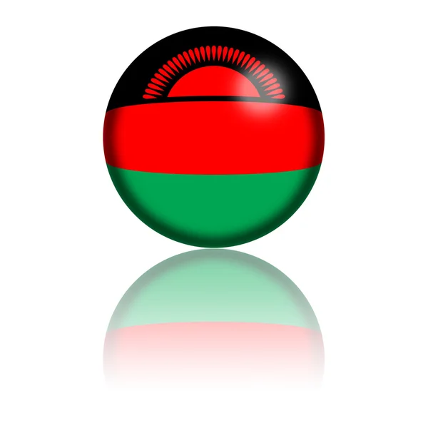 マラウイの国旗球 3 d レンダリング — ストック写真
