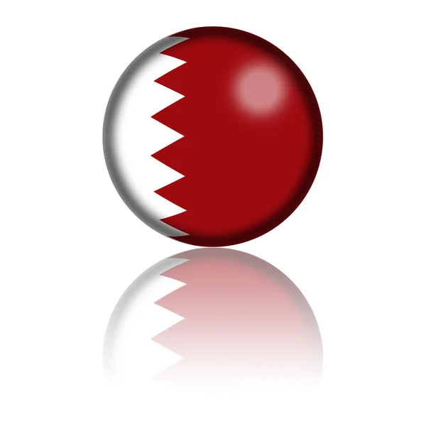 Bandera de Qatar Esfera 3D Renderizado — Foto de Stock