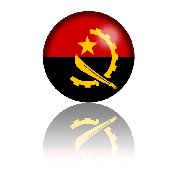 Republic of Angola Flag Sphere 3D Rendering — Stock Photo, Image