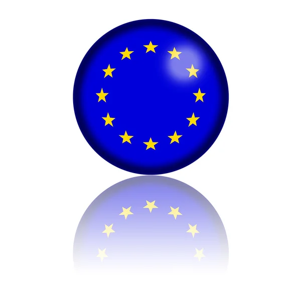 EU Flag Sphere 3D Rendering — Stock Photo, Image