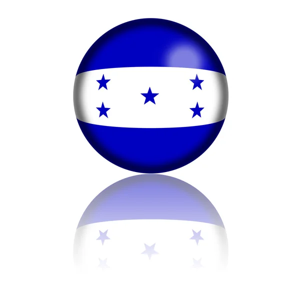 洪都拉斯国旗球 3d 渲染 — 图库照片