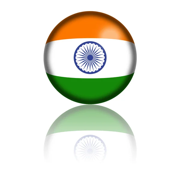 Bandera de la India Esfera 3D — Foto de Stock
