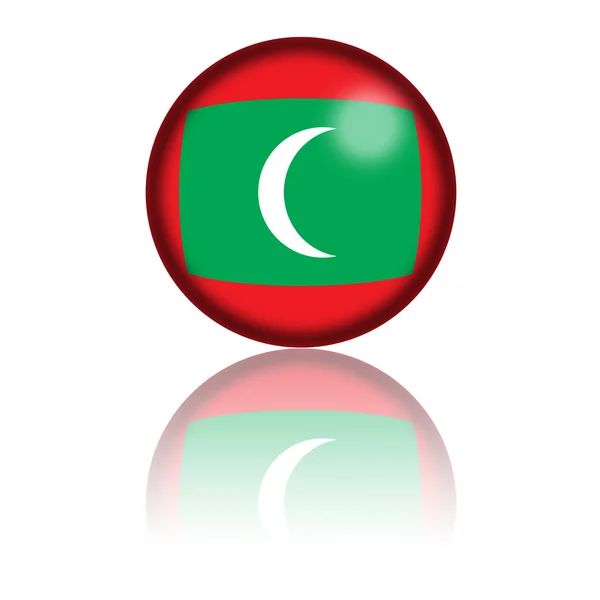 モルディブの国旗球 3 d レンダリング — ストック写真