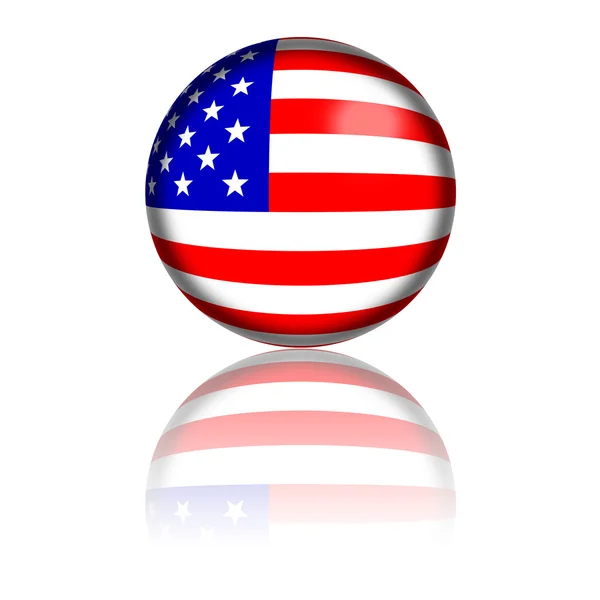 Bandera de EE.UU. Esfera 3D Renderizado —  Fotos de Stock