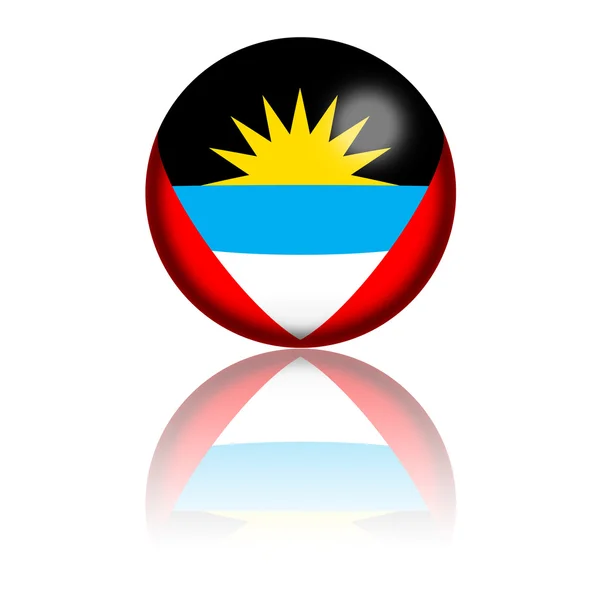 Antigua y Barbuda Bandera Esfera 3D Renderizado —  Fotos de Stock