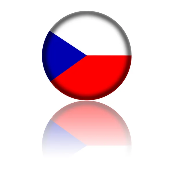 Прапор Чехії сфери 3d-рендерінг — стокове фото