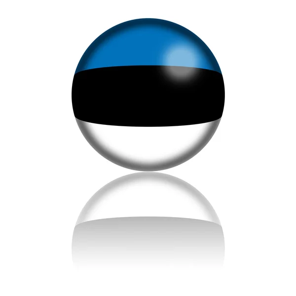 Vlajka Estonska koule 3d vykreslování — Stock fotografie