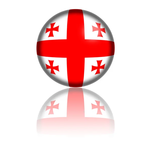 Прапор Грузії сфери 3d-рендерінг — стокове фото