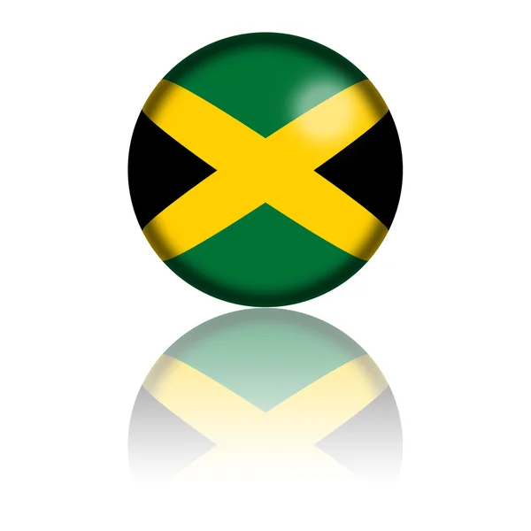 Renderização 3d de esfera bandeira Jamaica — Fotografia de Stock