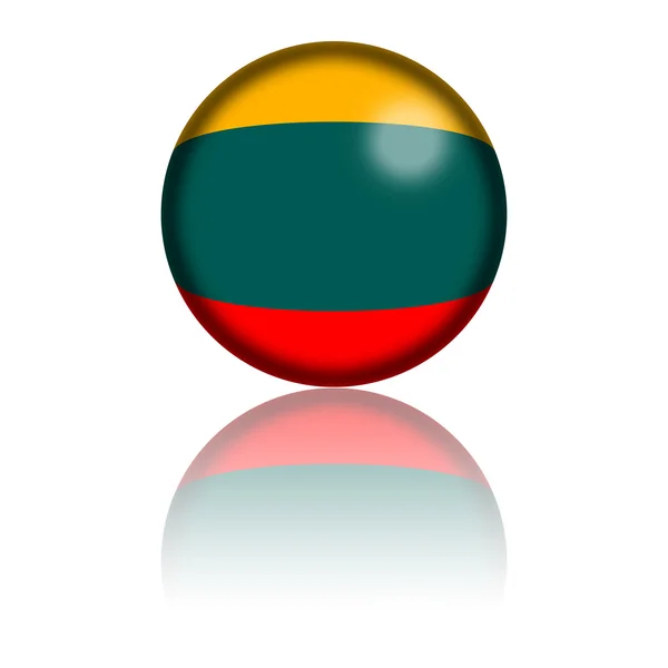 Прапор Литви сфери 3d-рендерінг — стокове фото
