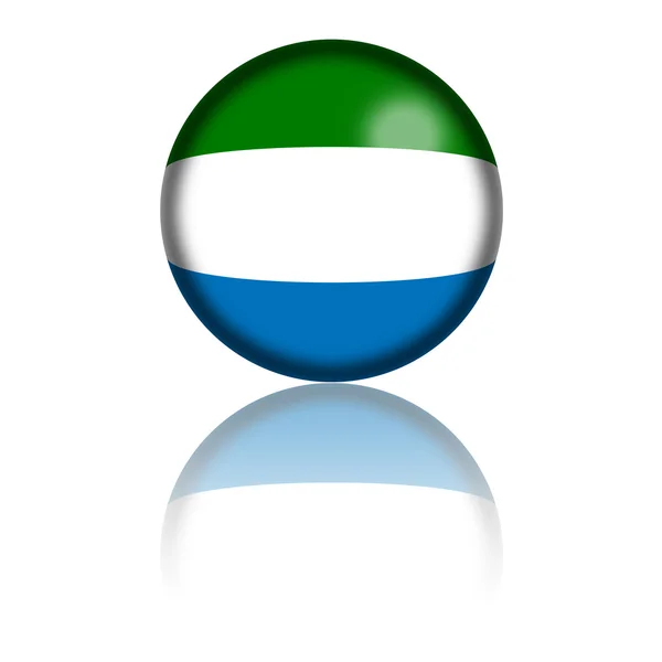 Sierra Leone Flag Sphere 3D Rendering — Stock Photo, Image