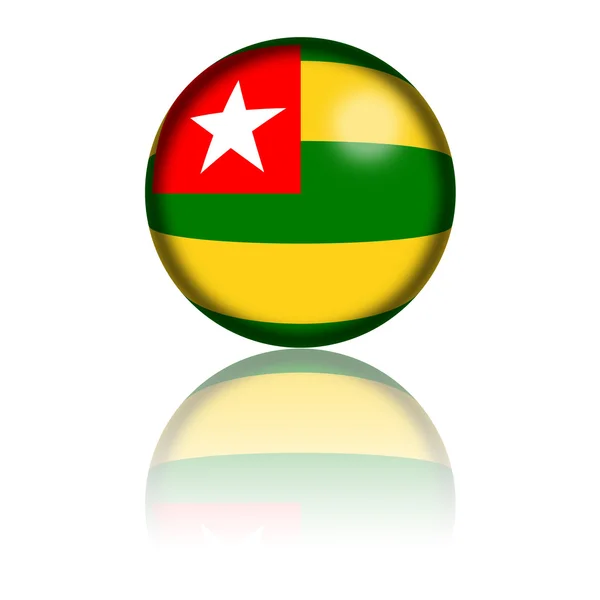 Togo Bandera Esfera 3D Renderizado —  Fotos de Stock