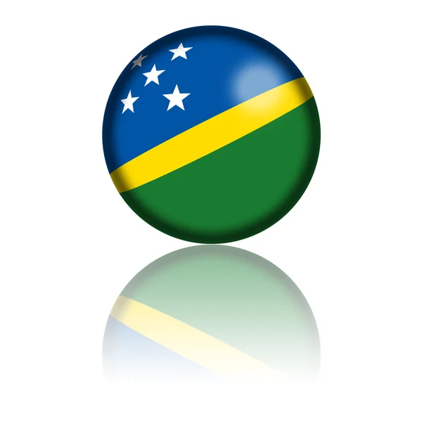 Salomonöarnas flagga sfär 3d-Rendering — Stockfoto
