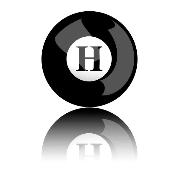 Alfabeto Carta H Esfera 3D Renderização — Fotografia de Stock