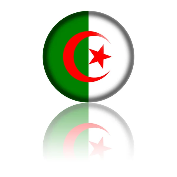 Algerien Flagge Kugel 3D-Darstellung — Stockfoto