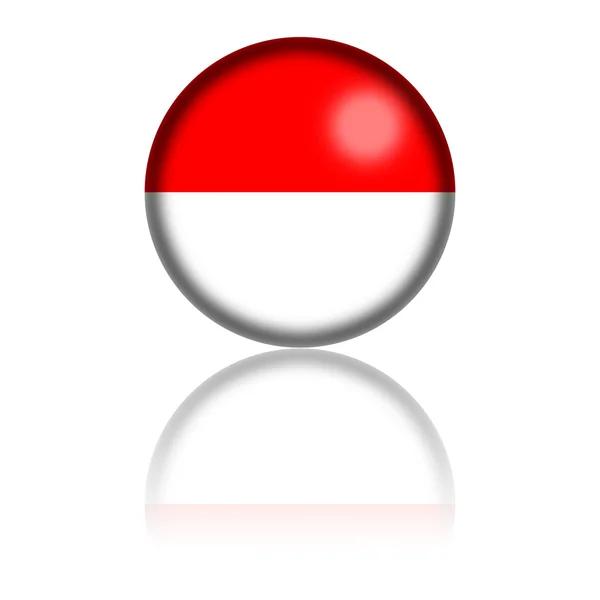 Indonesia Flag Sphere 3D Rendering — Stock Photo, Image