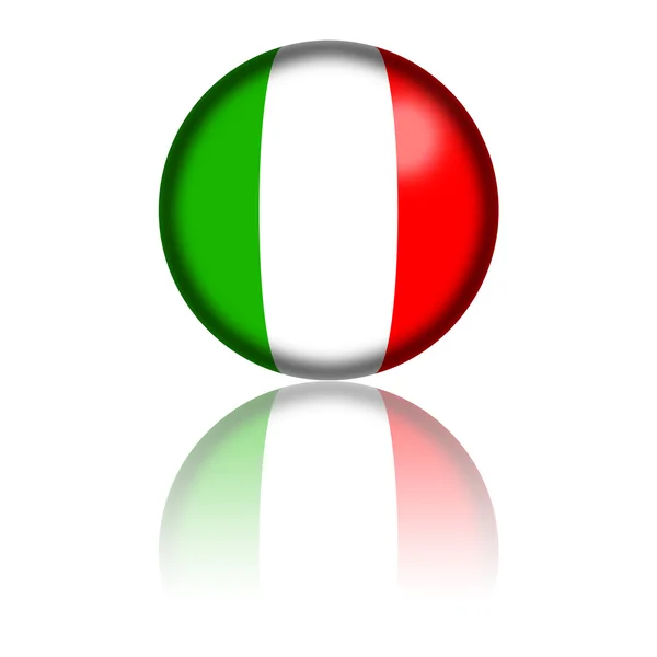 意大利国旗球 3d 渲染 — 图库照片