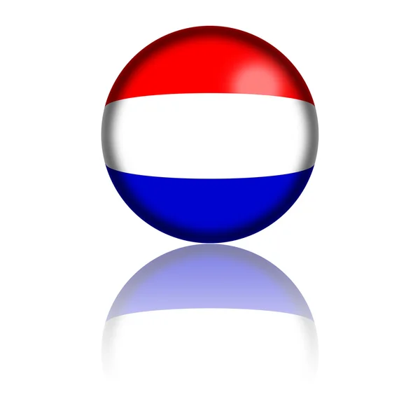 Nederlandske flag sfære 3D rendering - Stock-foto