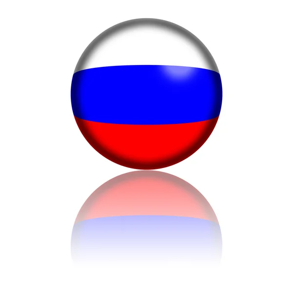 Vlag van Rusland bol 3D-Rendering — Stockfoto