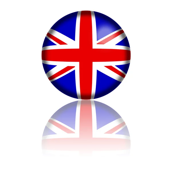英国国旗球 3d 渲染 — 图库照片