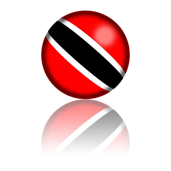 Trinidad e Tobago Bandeira Esfera 3D Renderização — Fotografia de Stock